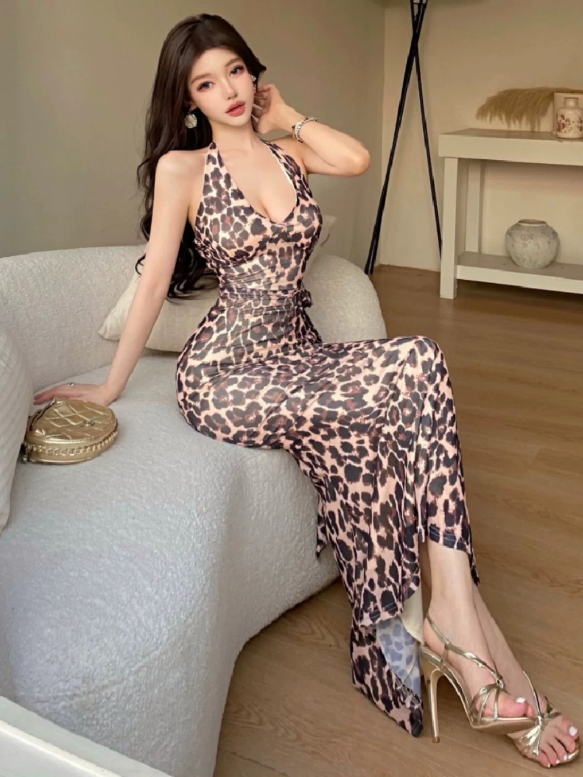 Double trouble halter dress CD785 images